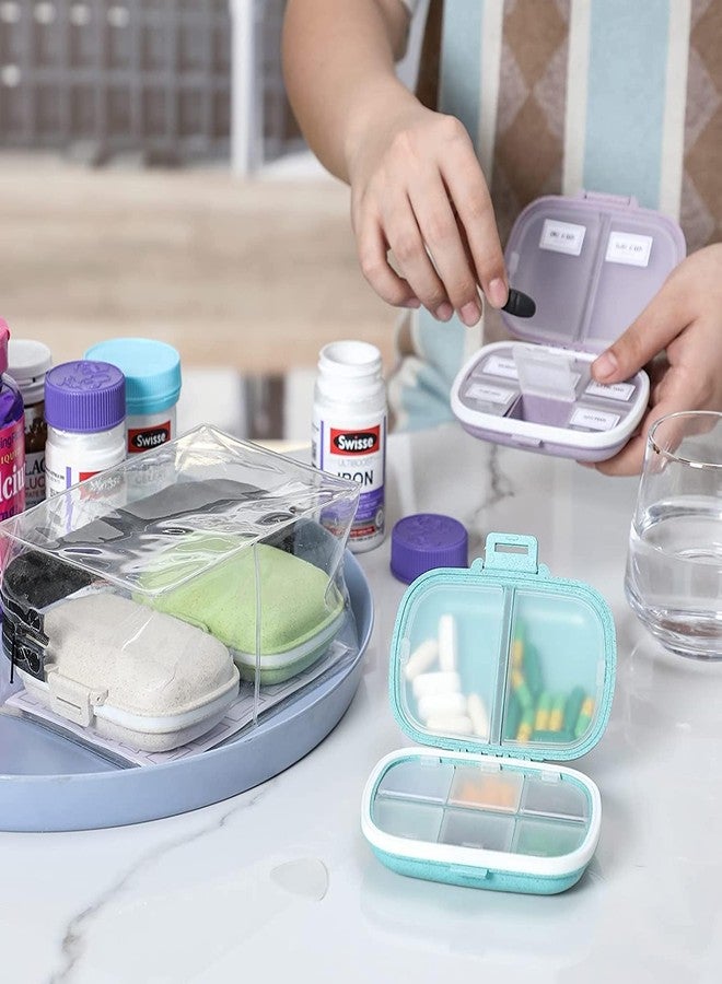 OXGO Portable Pill Organizer (8 Compartments) - Compact Travel Medicine Case for Daily Pills, Vitamins & Supplements - Secure, Easy-to-Open Design for Pocket or Bag - Image 5